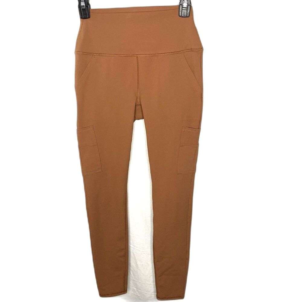 Avalanche Outdoor Cargo Leggings Cropped Hiking Athleisure Womens S Brown